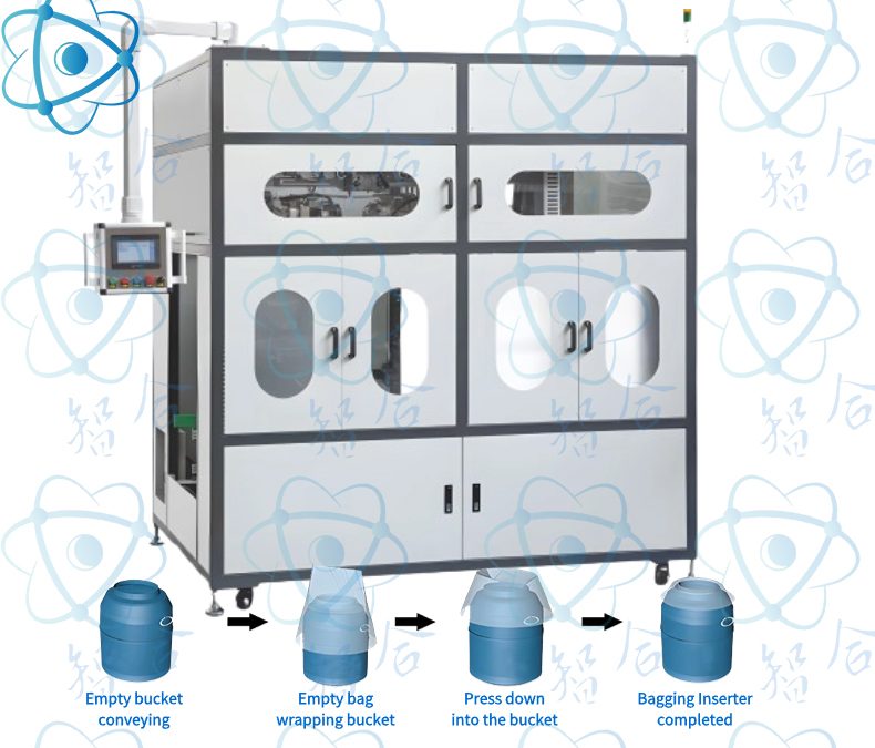 Automatic Round Bucket Bag Inserter Machine